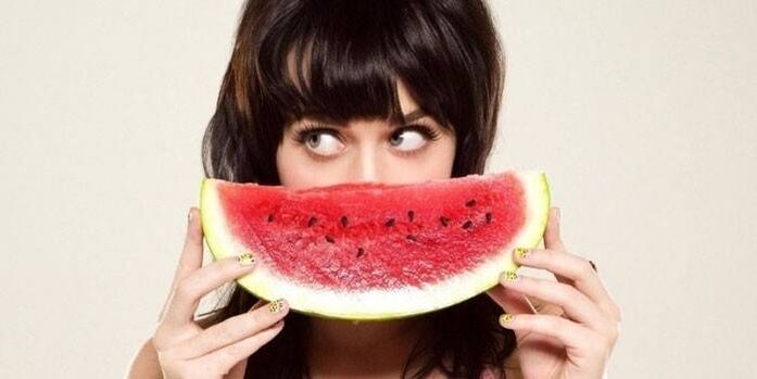 Girl eating watermelon diet watermelon