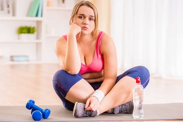 girl is losing weight through physical activity